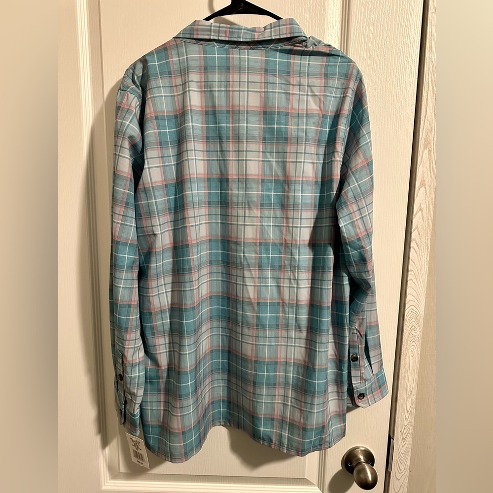 ZeroXposur Teal and Pink Plaid Button Down Shirt - Picture 4 of 4